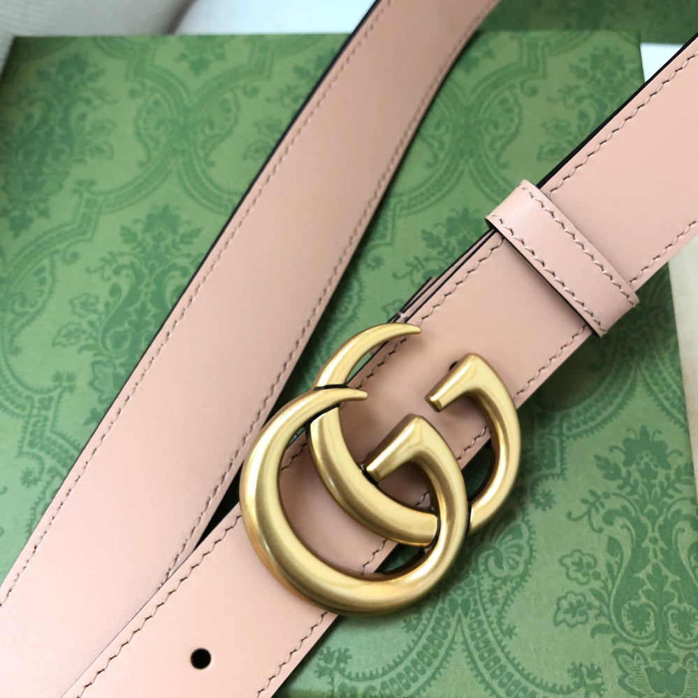 Classic  Ancient Gold Buckle Simple Belt