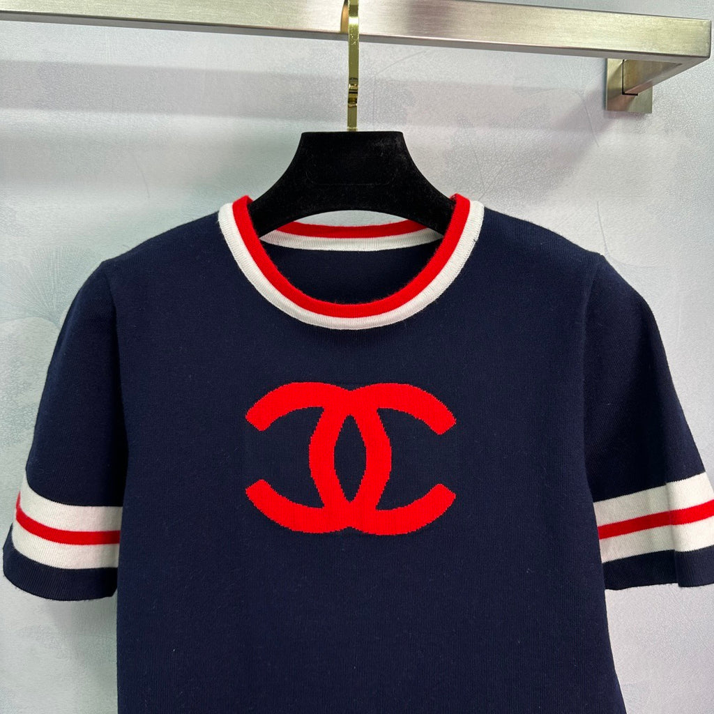 CNL fashion round neck knitted short sleeves 0725030101