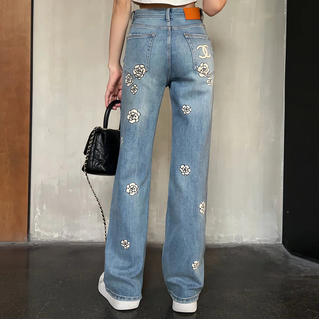 Classic camellia baggy jeans 1024020204