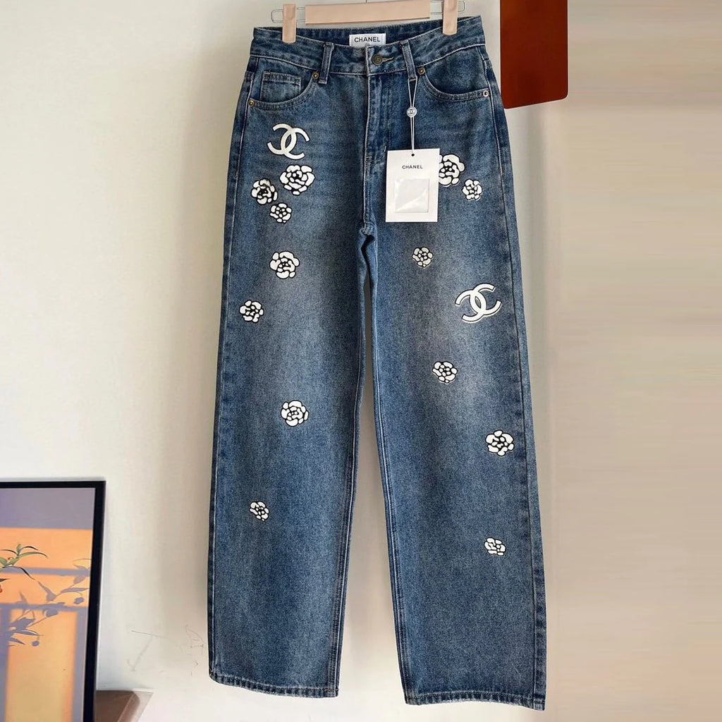 Classic camellia baggy jeans 1024020204