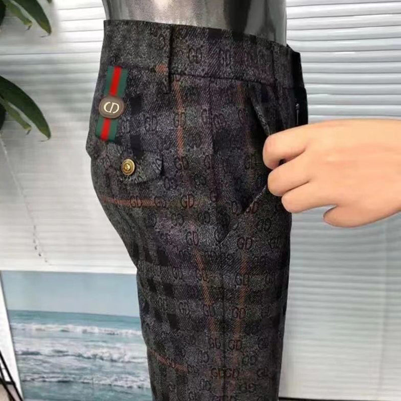 Autumn/Winter Fashion Thick Straight Fit Suit Pants PD1023102628