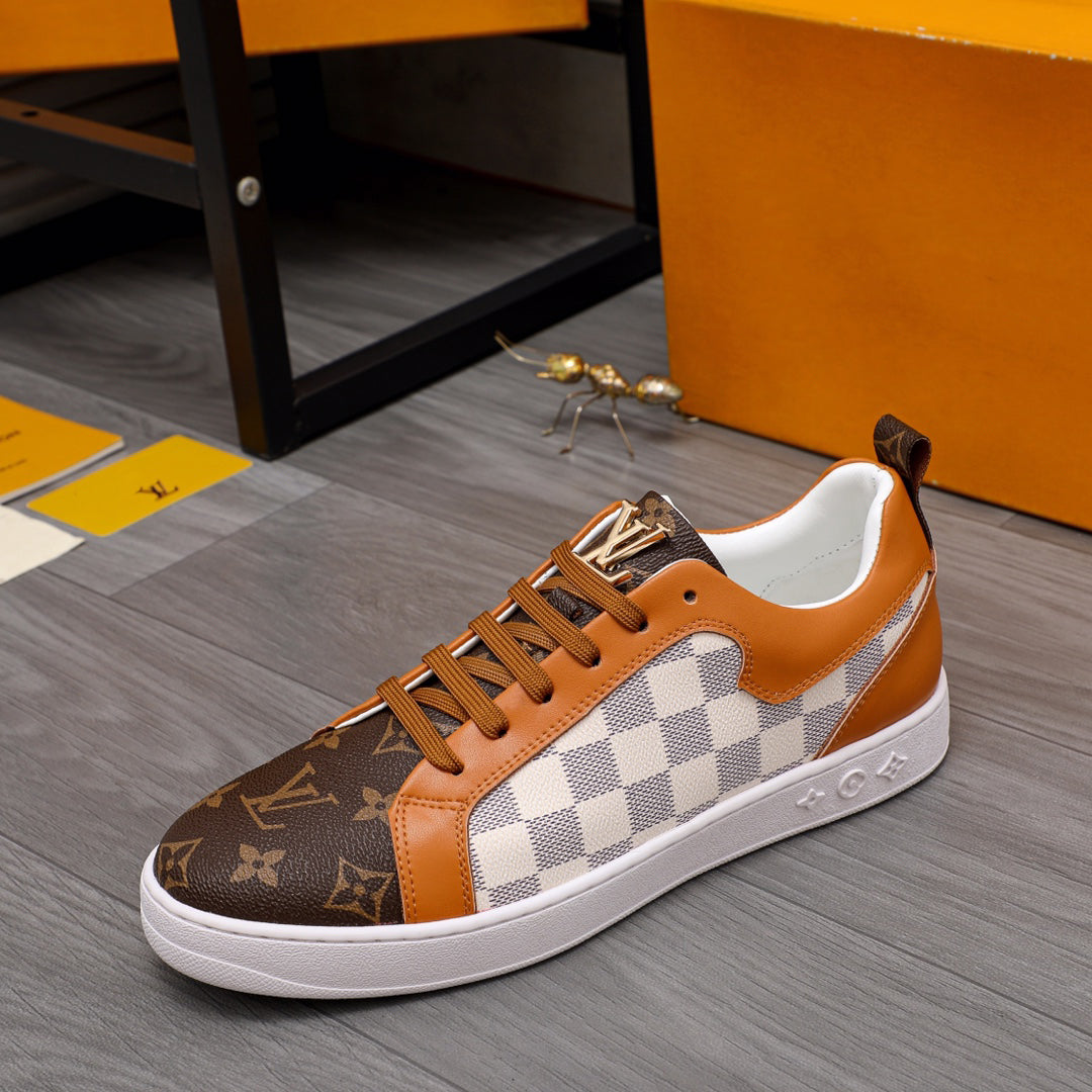 23 new V pattern stitching check sneakers XC07062604