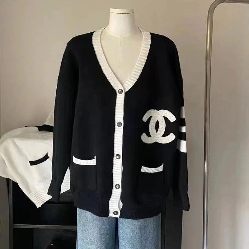 Versatile Knitted Embroidered Cardigan 1024093027