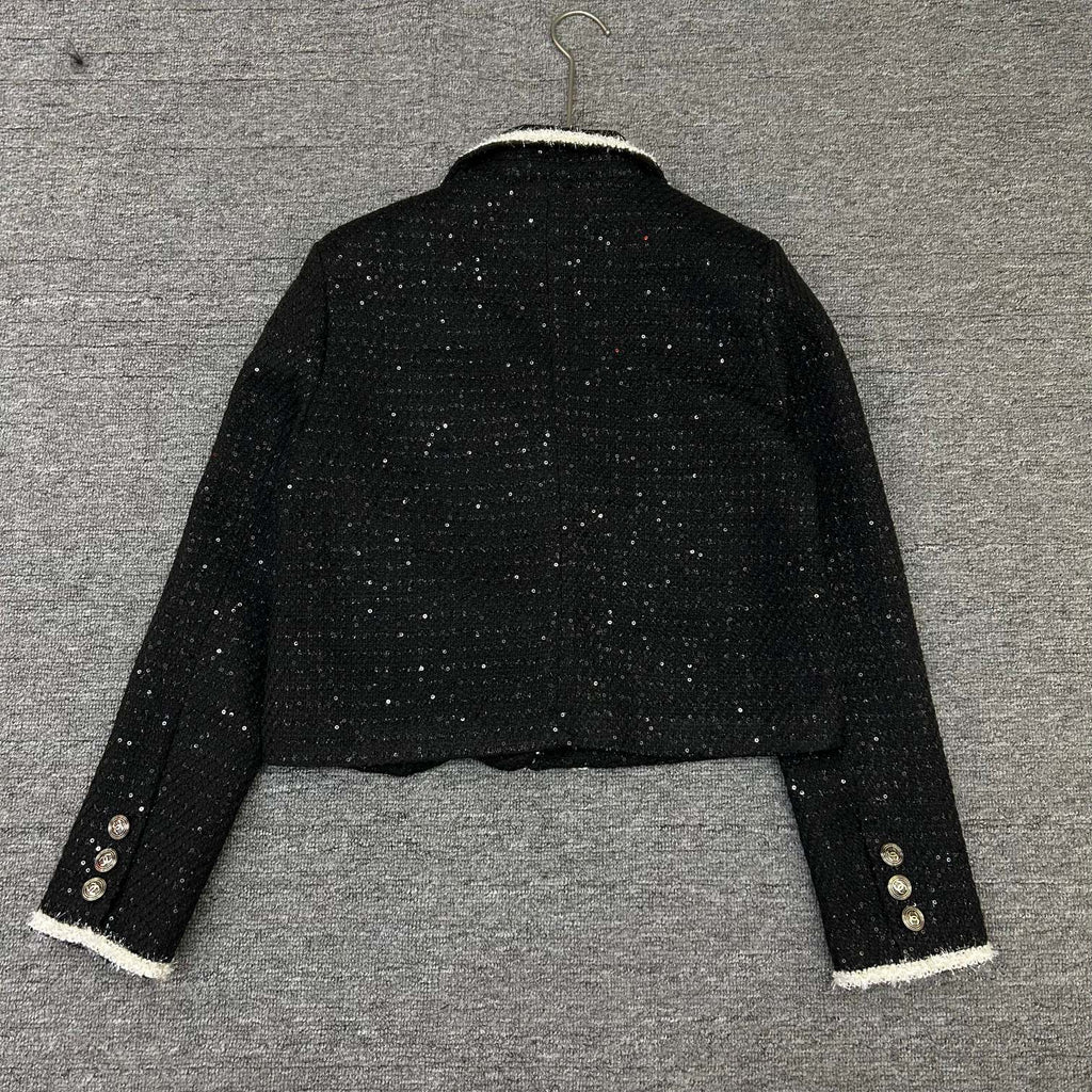 Braided short jacket suit collar design 0724031302