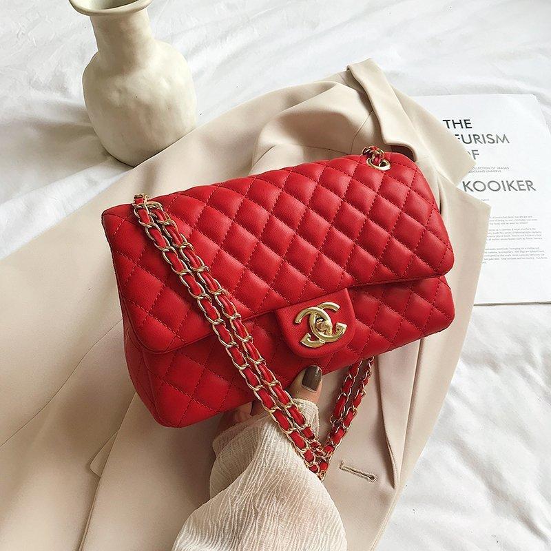 Small fragrant style rhombus chain bag 0823113010
