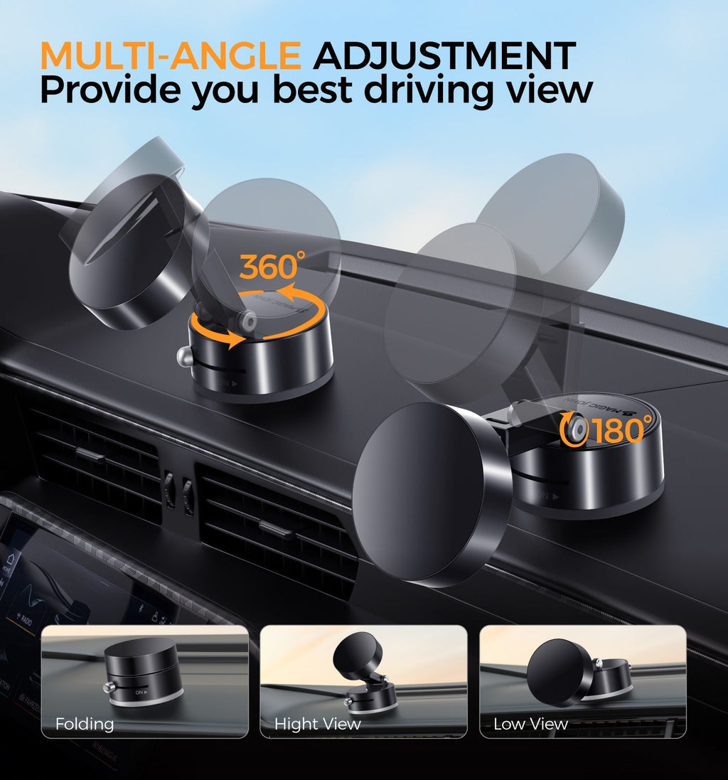 Upgraded Magnetic Phone Holder with 360° Rotation, Strong Magnet, Foldable and Portable Design