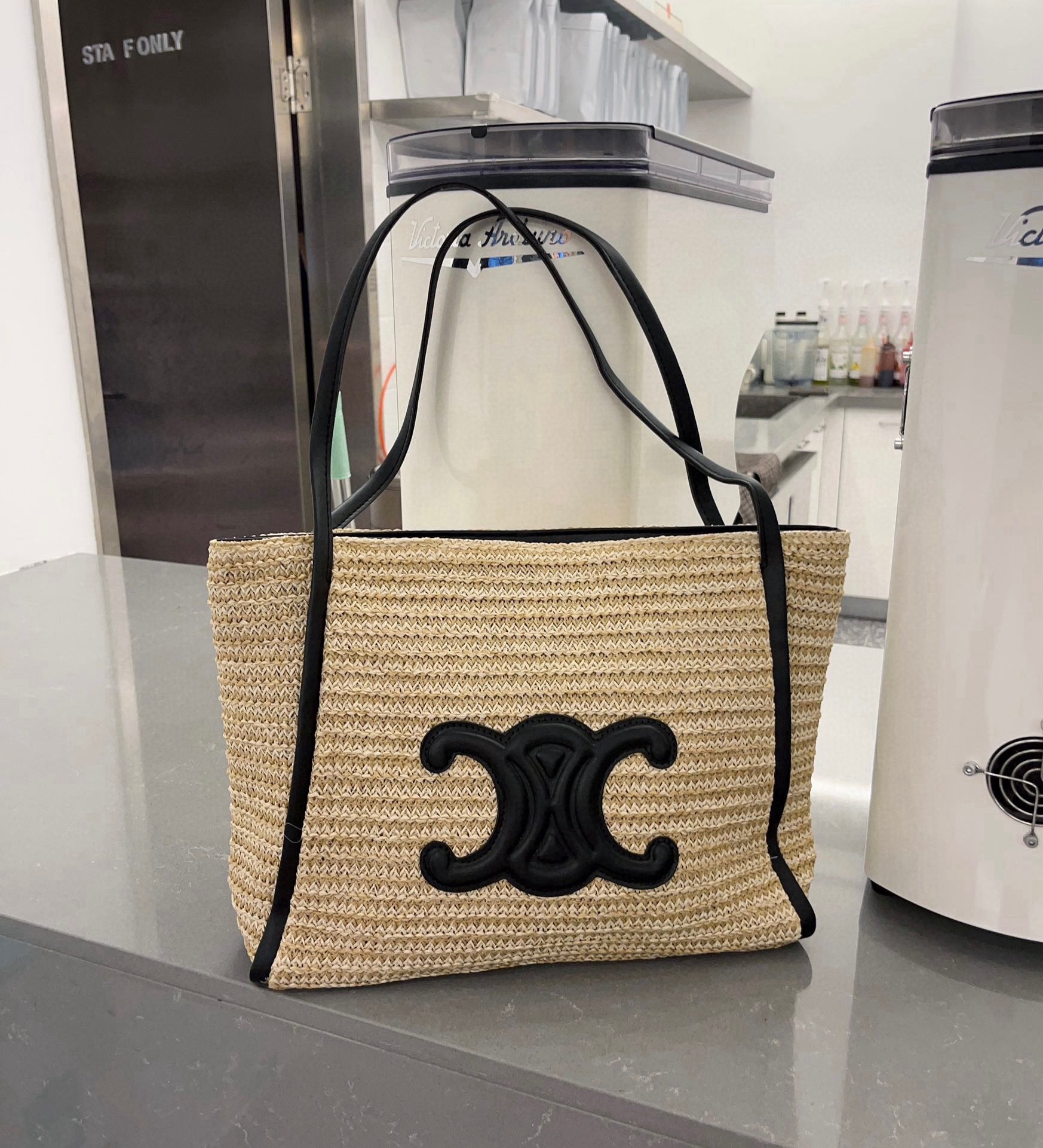 CL shoulder portable straw bag 0724041102
