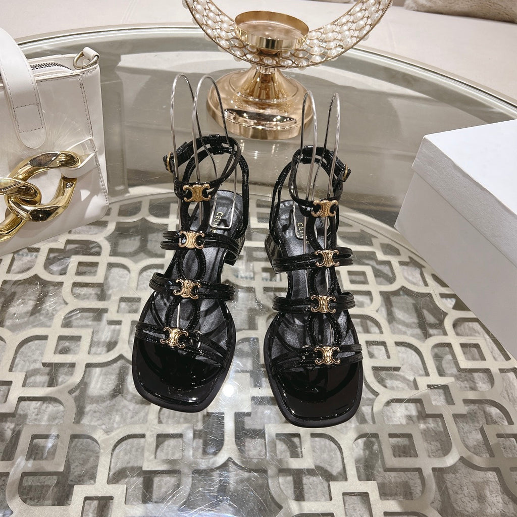 CLN new fashion retro thick heel sandals 0725031008