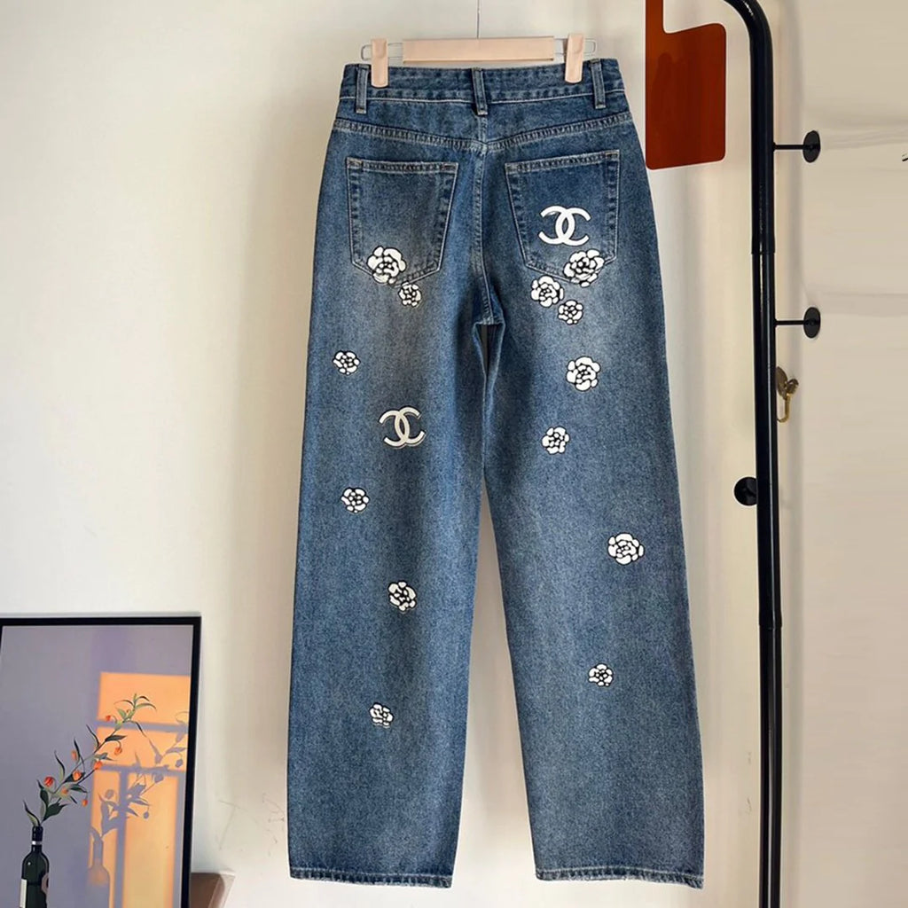 Classic camellia baggy jeans 1024020204