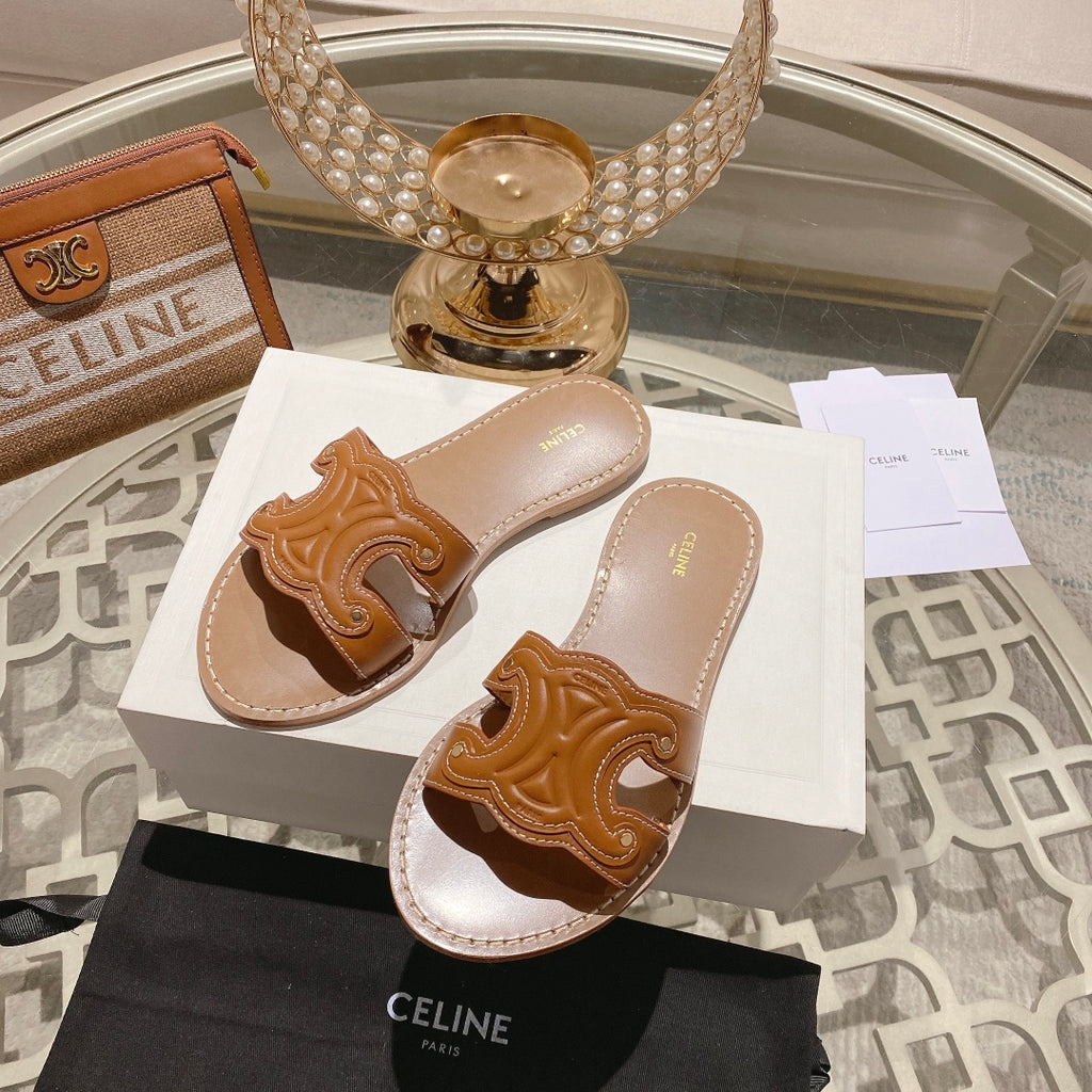 CLN Fashion Leather Flat Slippers 0725041401