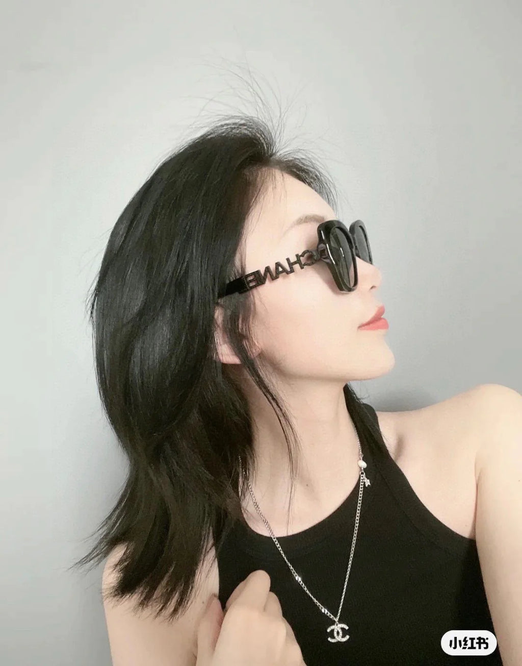 Black Frame Plain UV Protection SunglassesPD05202411904