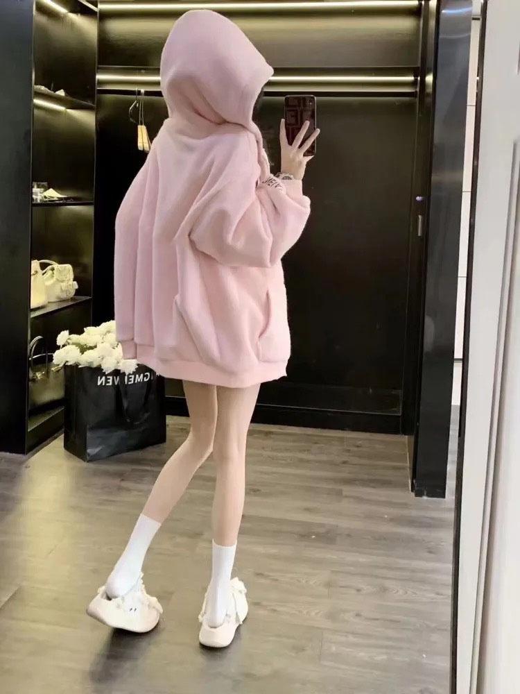 Classic Velvet Large Sweatshirt Jacket 0823120405