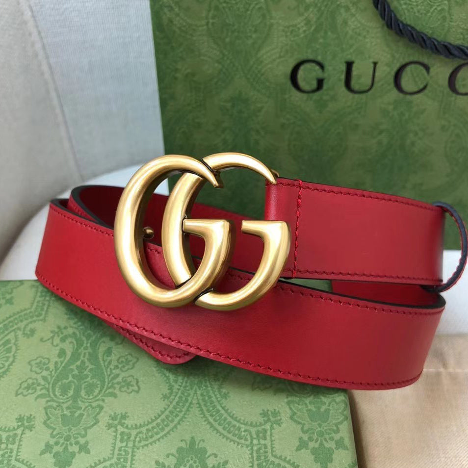 Classic  Ancient Gold Buckle Simple Belt