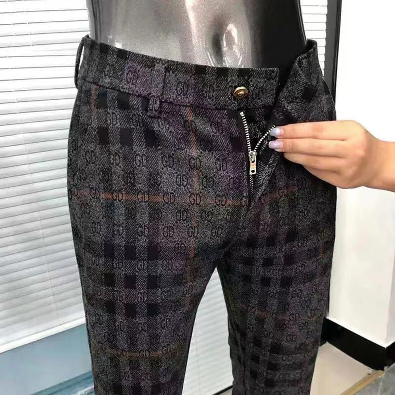 Autumn/Winter Fashion Thick Straight Fit Suit Pants PD1023102628