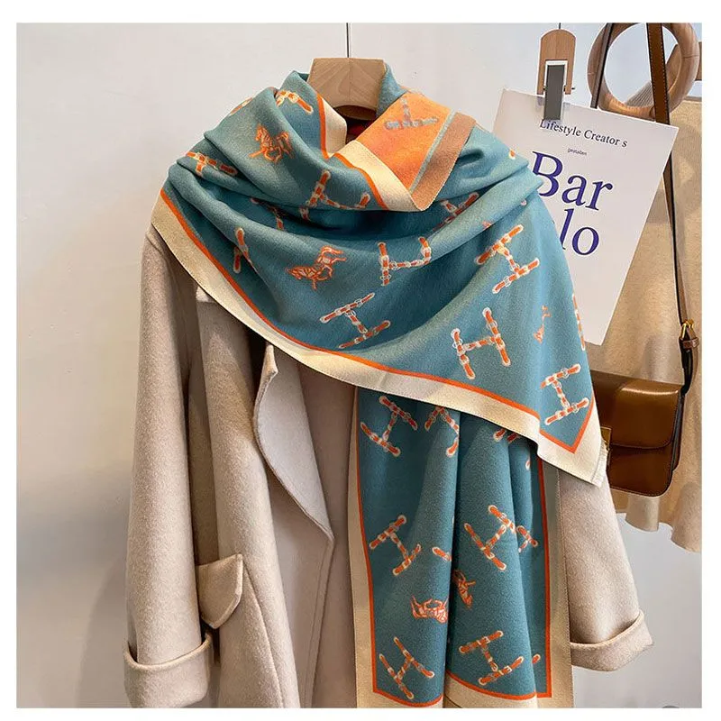 Women's winter shawl long warm scarf 9000905010