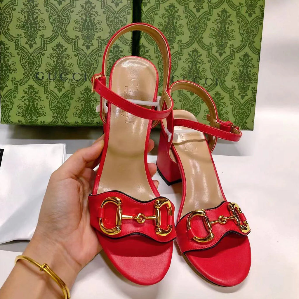 Classic Horsebit Leather Platform Sandals 1024031818