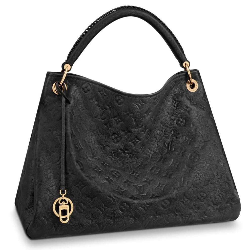 Black letter pattern leather bag