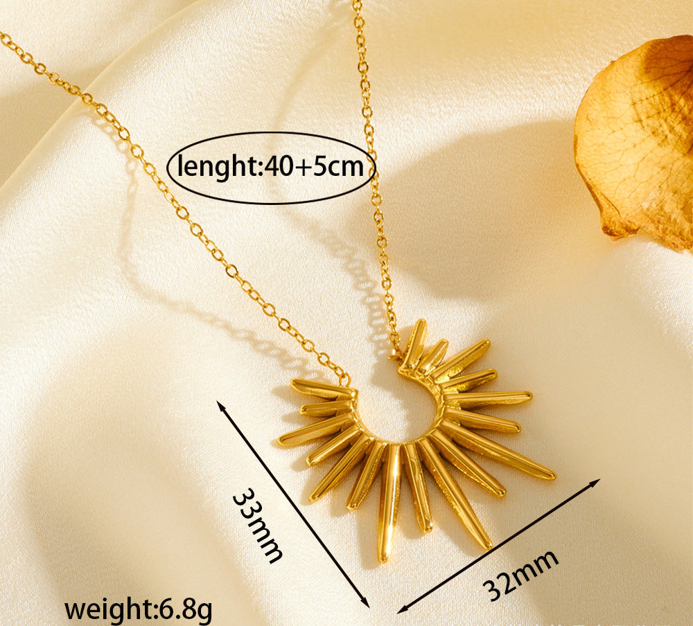 Titanium steel Chinese-style women's necklace 2025081108