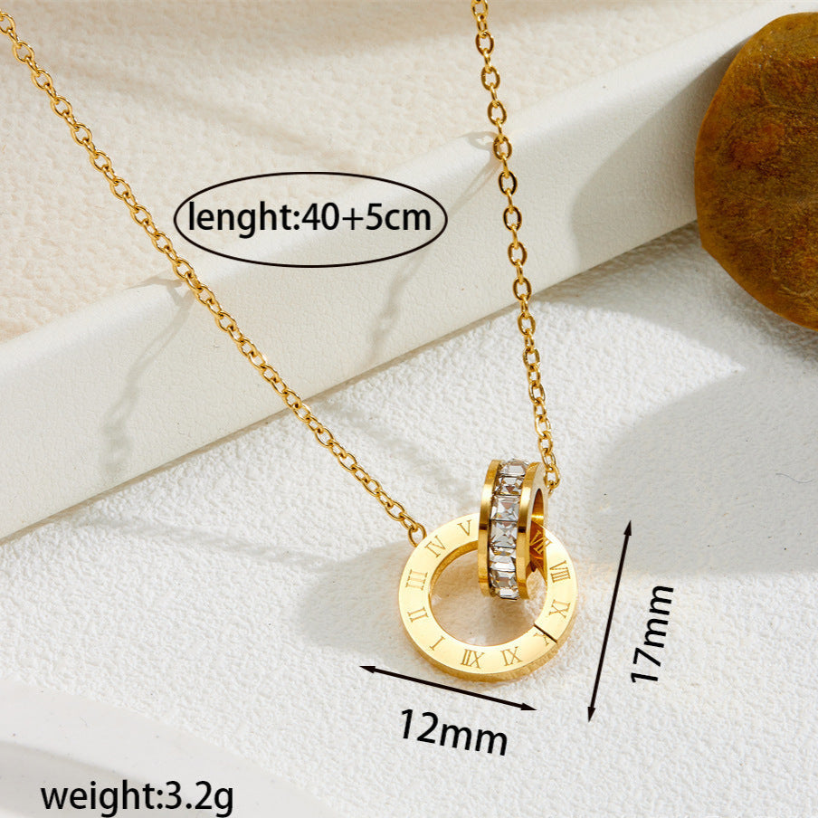 Titanium steel jewelry collarbone chain 2025081106