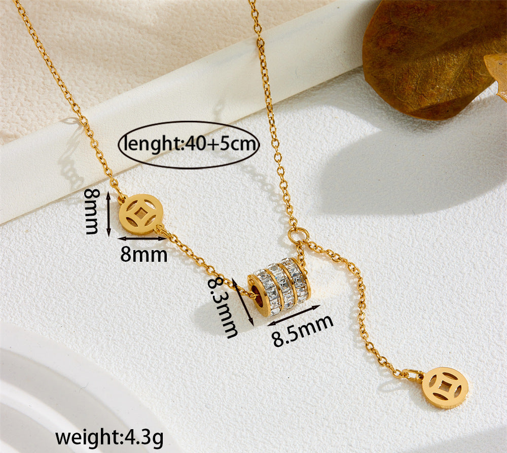 Titanium steel jewelry collarbone chain 2025081106