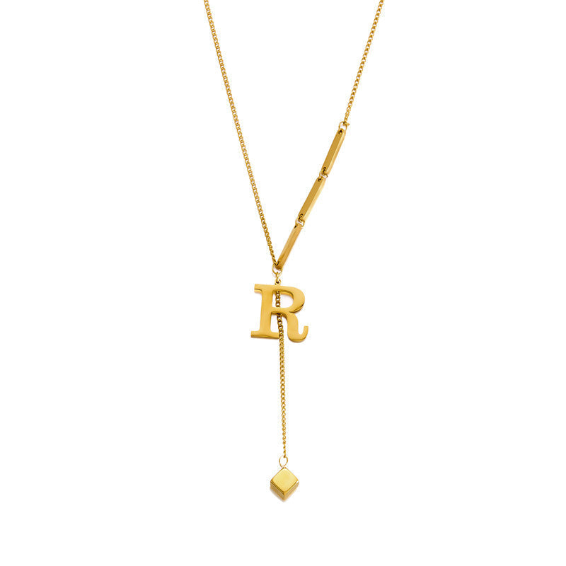 Titanium steel letter necklace 2025081112
