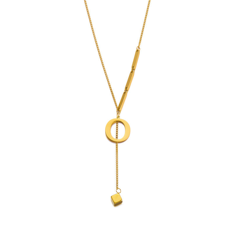 Titanium steel letter necklace 2025081112