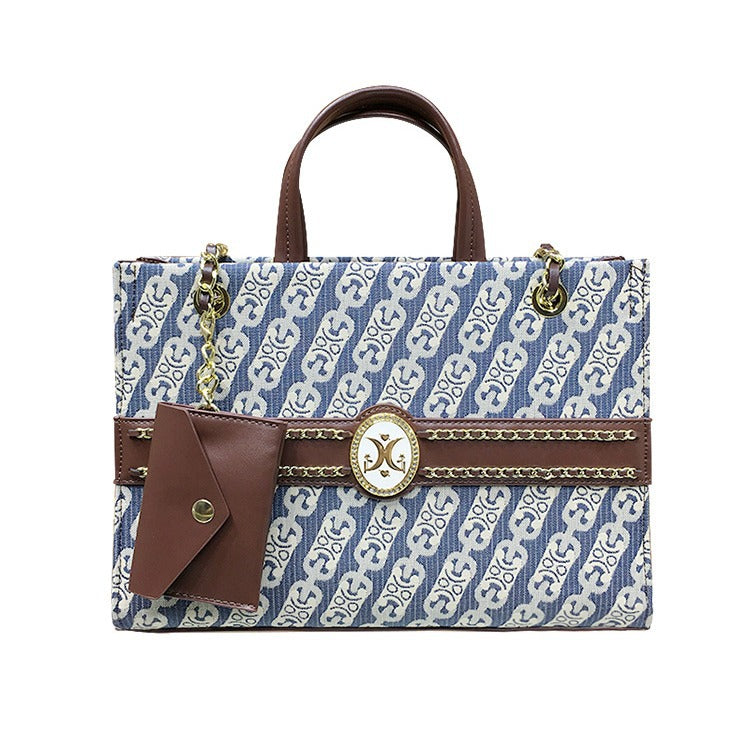 High-end embroidered canvas handbag 2025080815