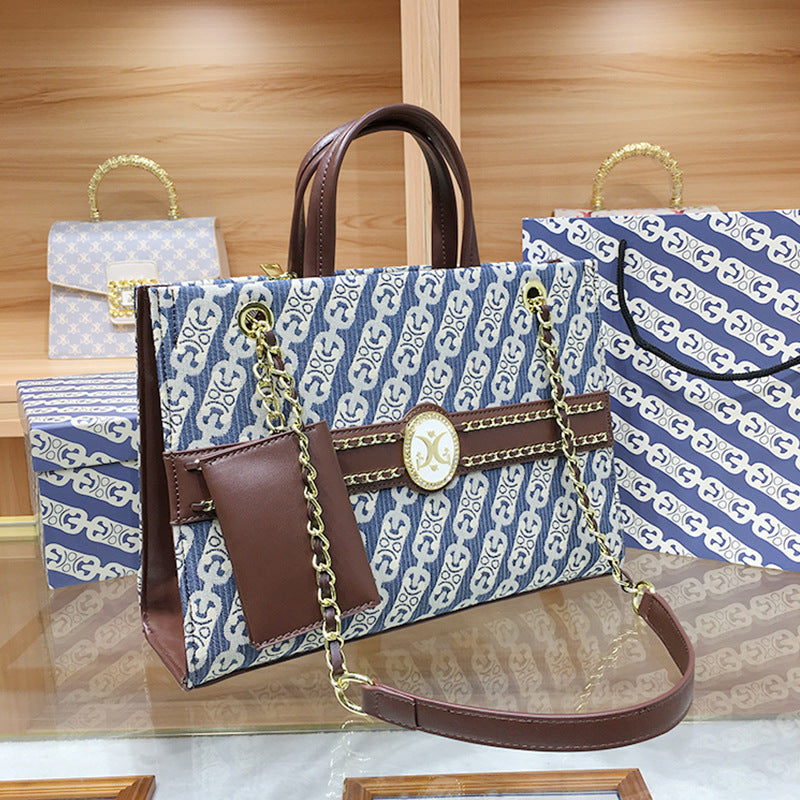 High-end embroidered canvas handbag 2025080815