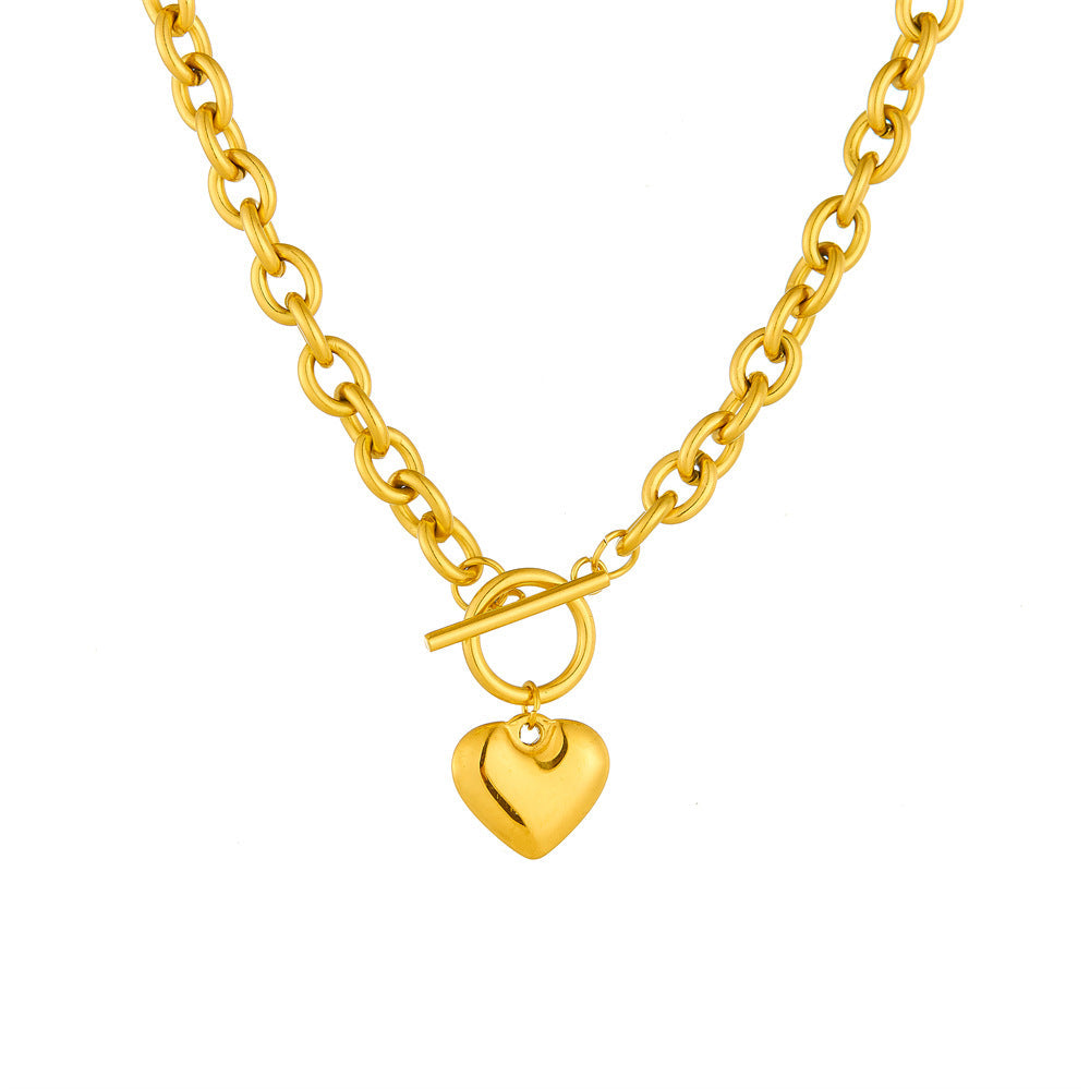 Titanium steel peach-shaped Ot clasp necklace bracelet 2025081304