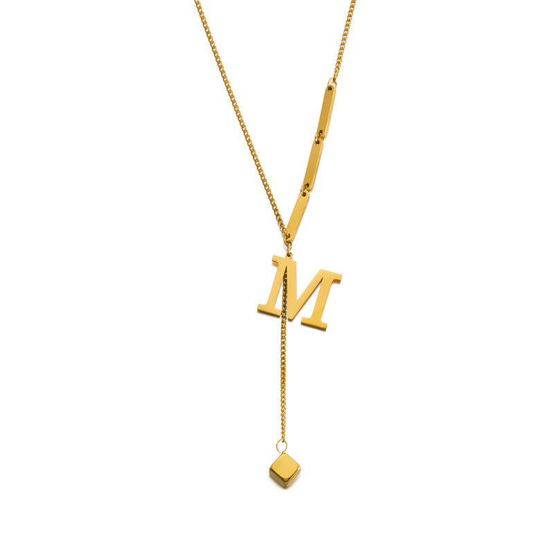 Titanium steel letter necklace 2025081112