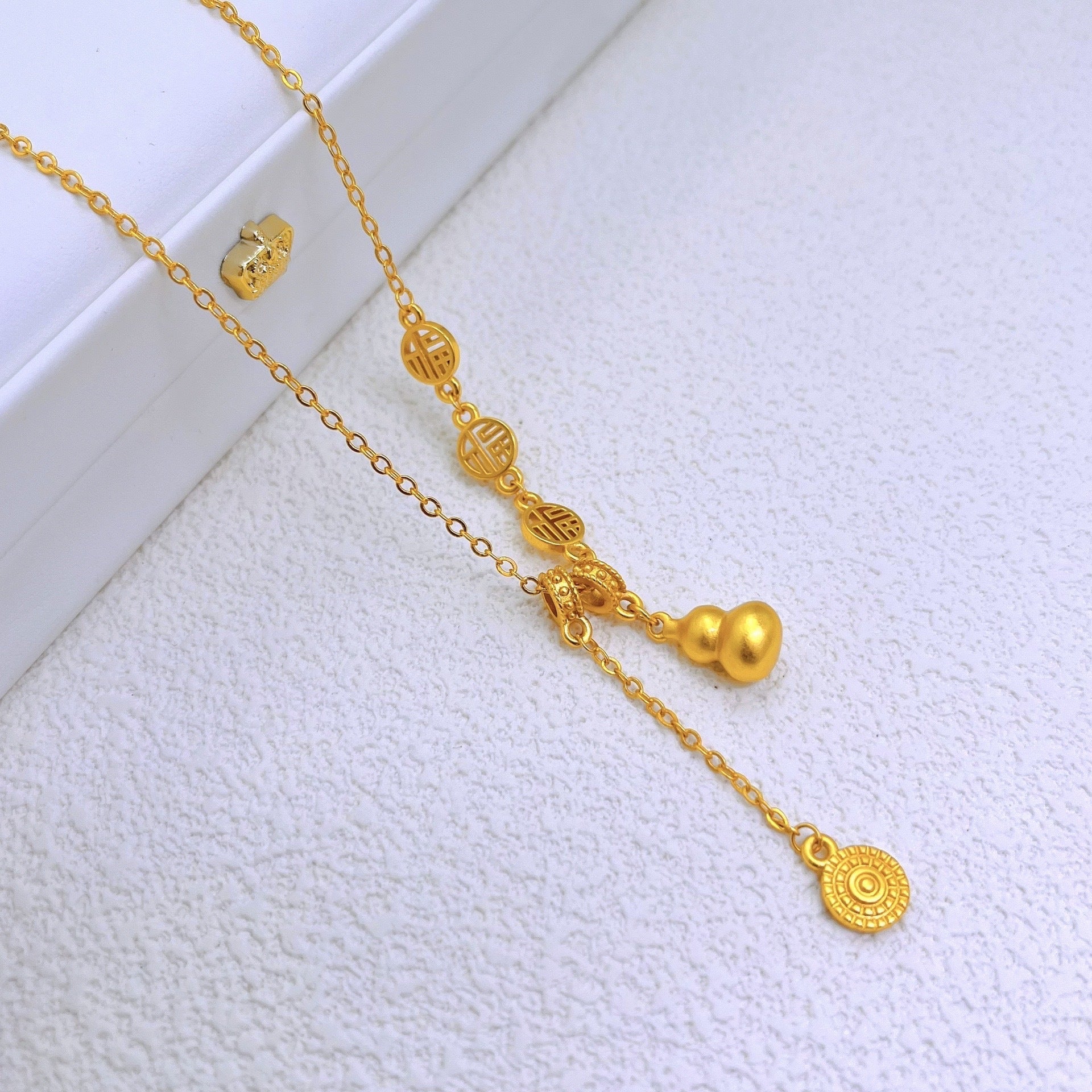 Auspicious character gourd necklace 2025081209