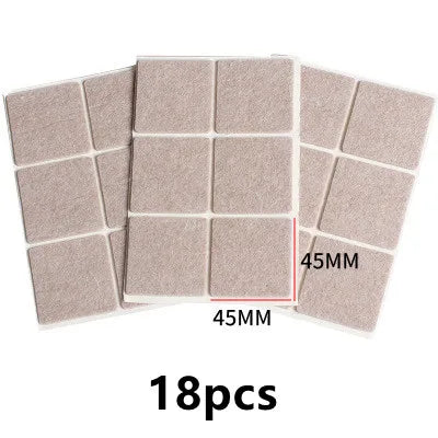 72 piece self-adhesive felt chair leg round bottom anti slip pad set