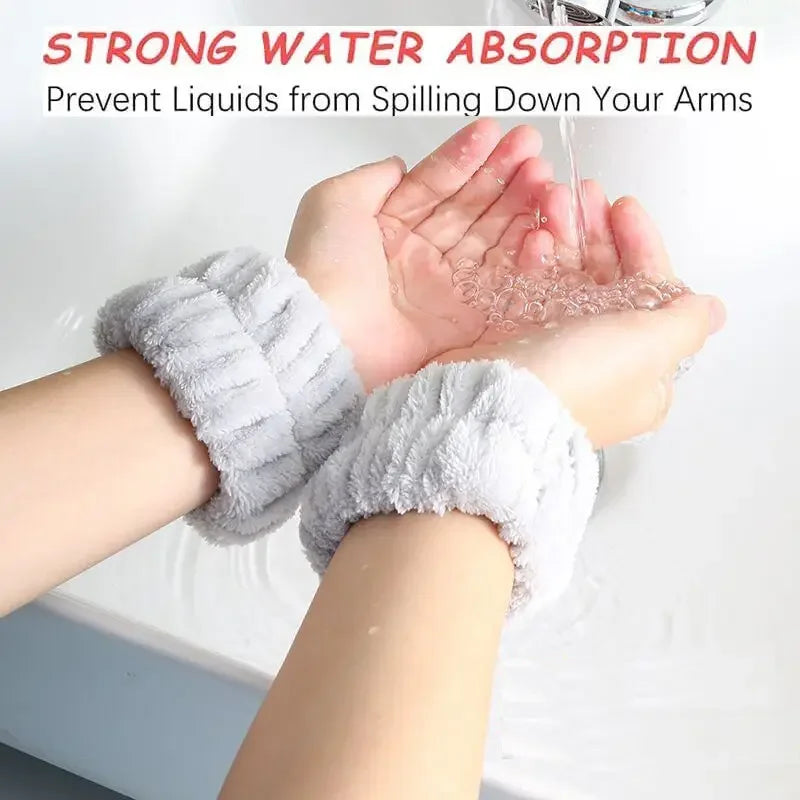 Solid color ultra-fine fiber water absorbing hair accessory headscarf, handmade makeup