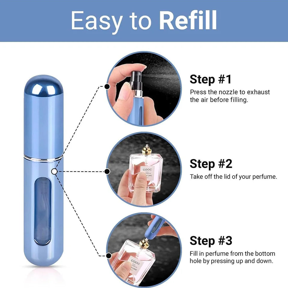 1/3/4/5 PCS mini refillable perfume portable atomizer bottle