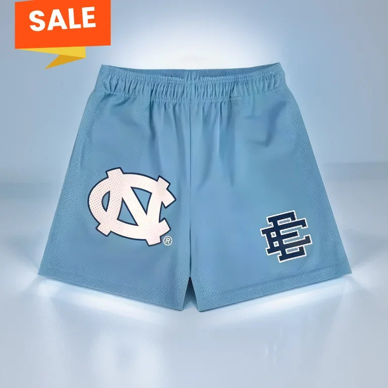 2025 hot selling summer EE beach sports basic mesh classic flower 3D printed fitness shorts