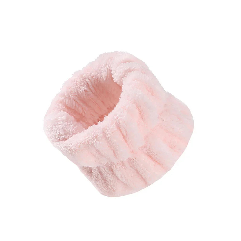 Solid color ultra-fine fiber water absorbing hair accessory headscarf, handmade makeup