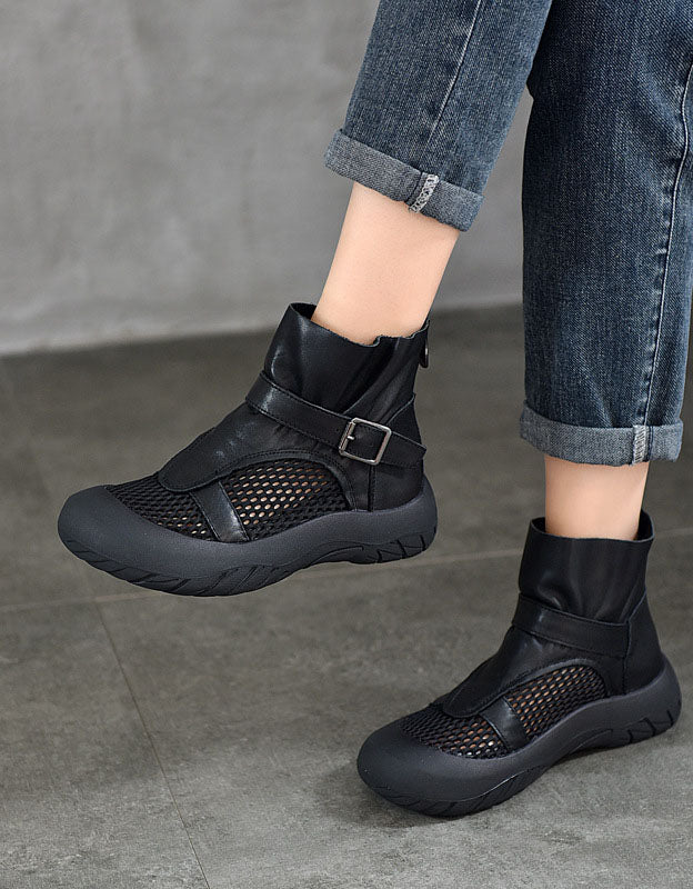 Summer Breathable Mesh Wide Toe Box Shoes Boots