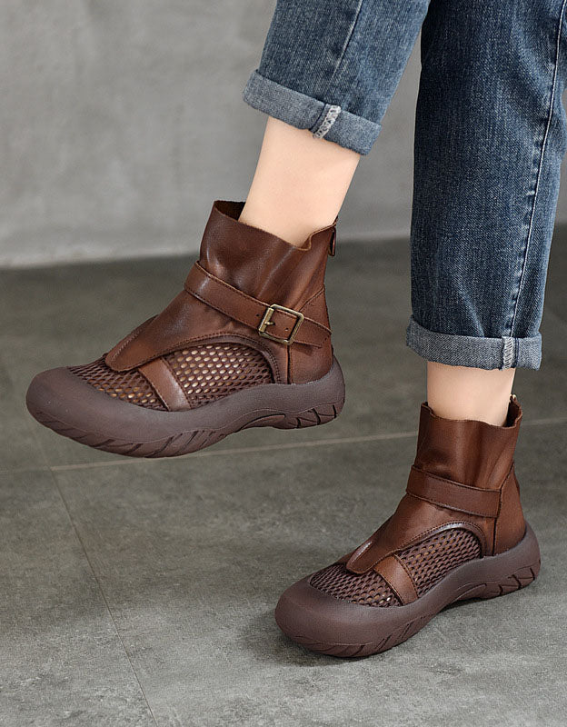 Summer Breathable Mesh Wide Toe Box Shoes Boots