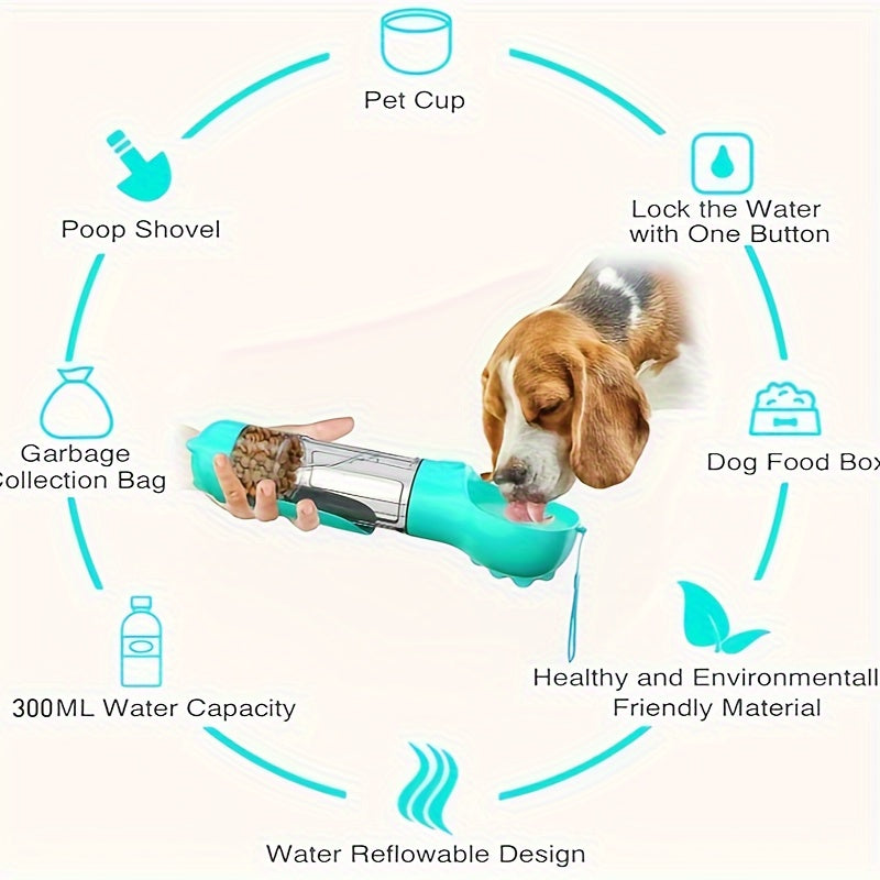 Water Bottle Feeder Bowl Garbage Bag Storage Portable