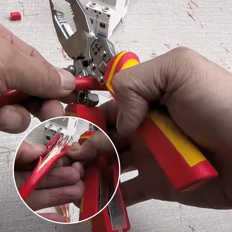 🧰8-in-1 Multifunktionale Abisolierzange mit Strommessung