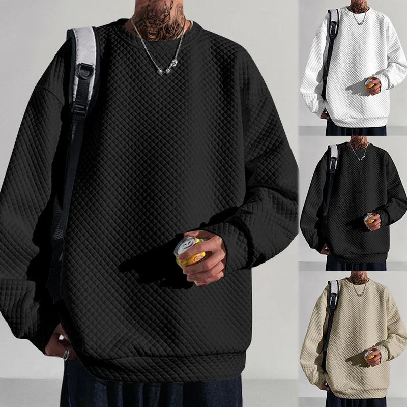 Men's small round-neck pullover